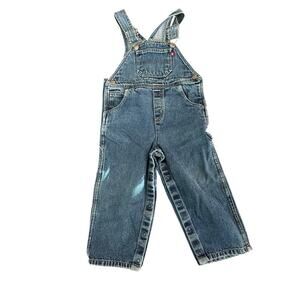 Vintage Sprockets Blue Denim Toddlers One Piece Overall Size 3T
